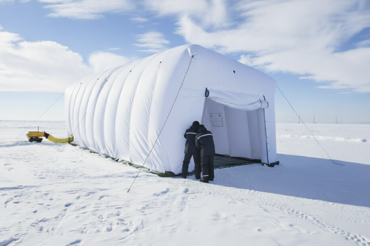 Бескаркасная палатка 14х6х6 м